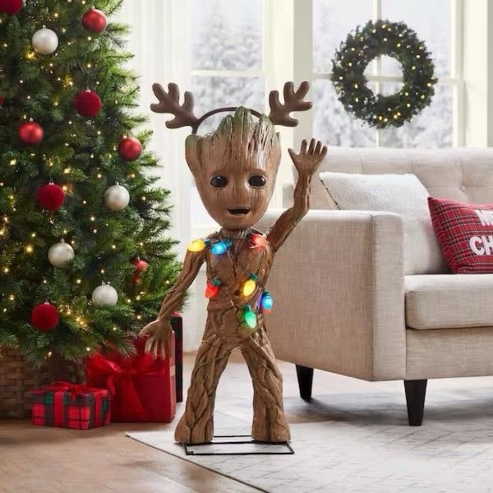 3 FT ANIMATED MARVEL BABY GROOT HALLOWEEN/CHRISTMAS ANIMATRONIC PROP